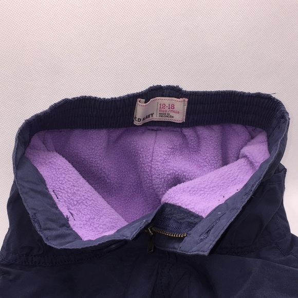 Old Navy Infant Girls Cozy Warm Fleece Lined Pants 12-18 Months - Picture 10 of 11